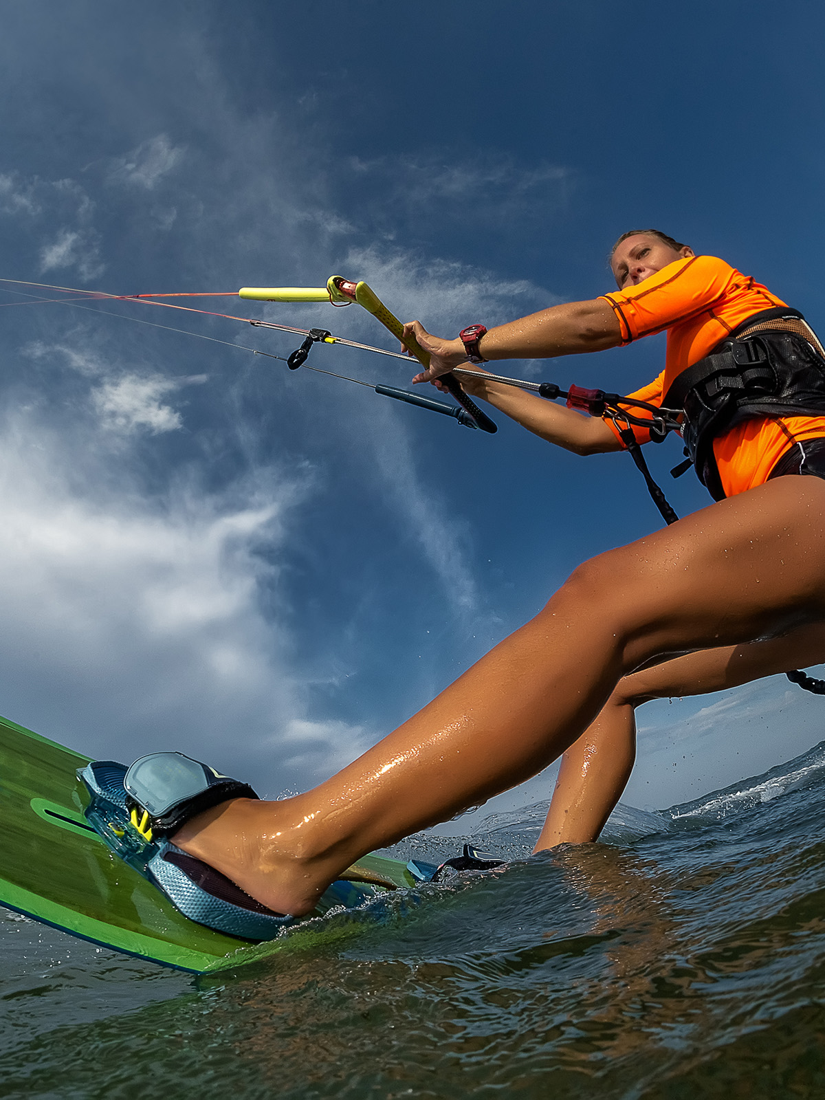 girl kitesurfing 