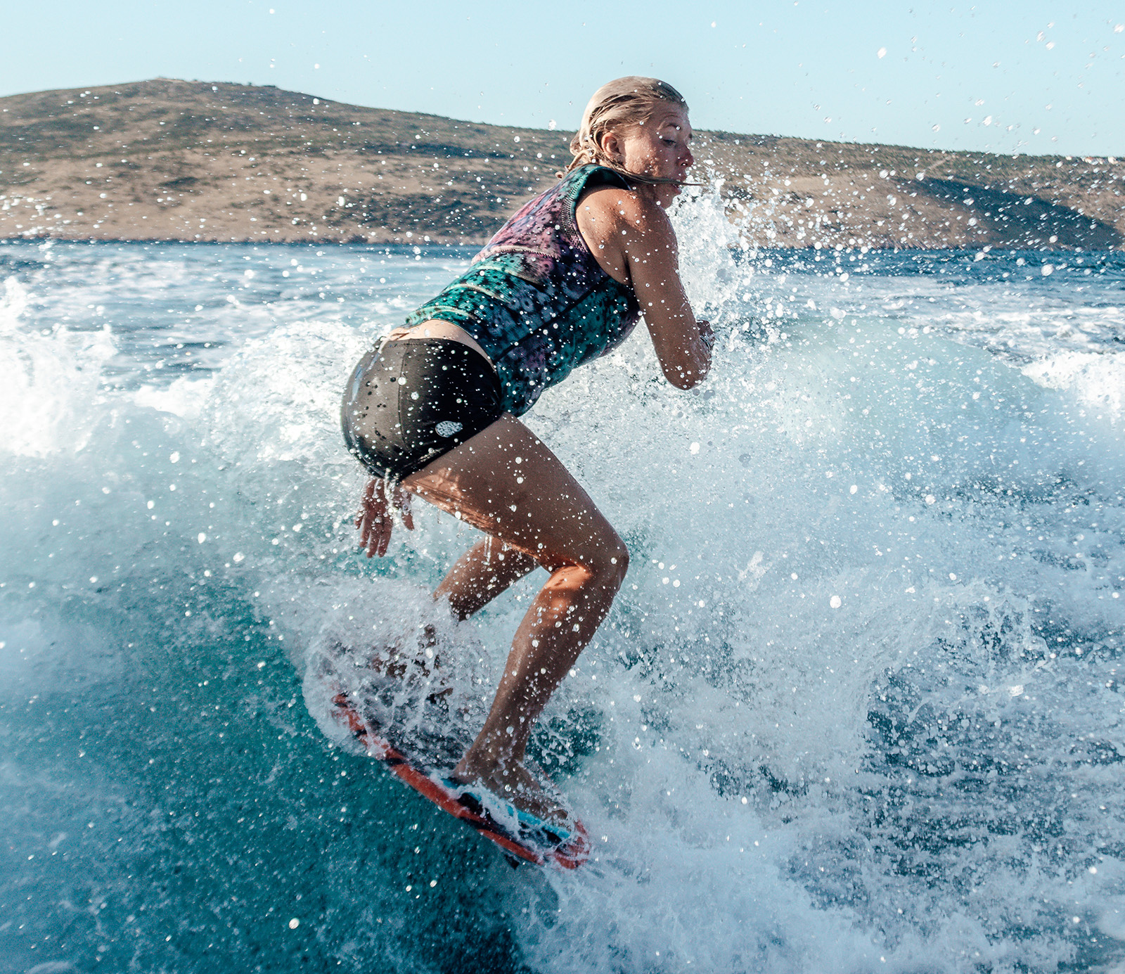 wakesurfing