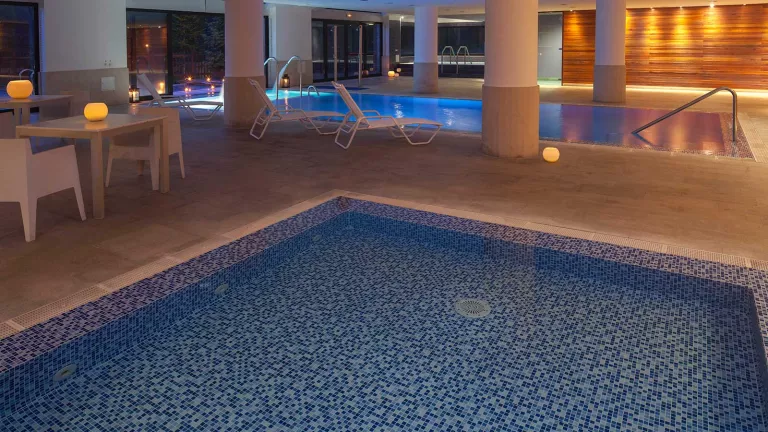 The pool area