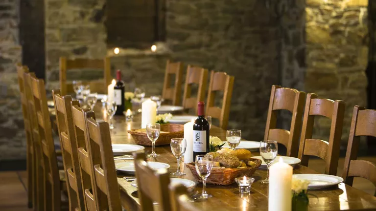 Free-flowing wine with dinner