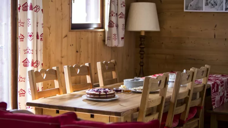 The dining area