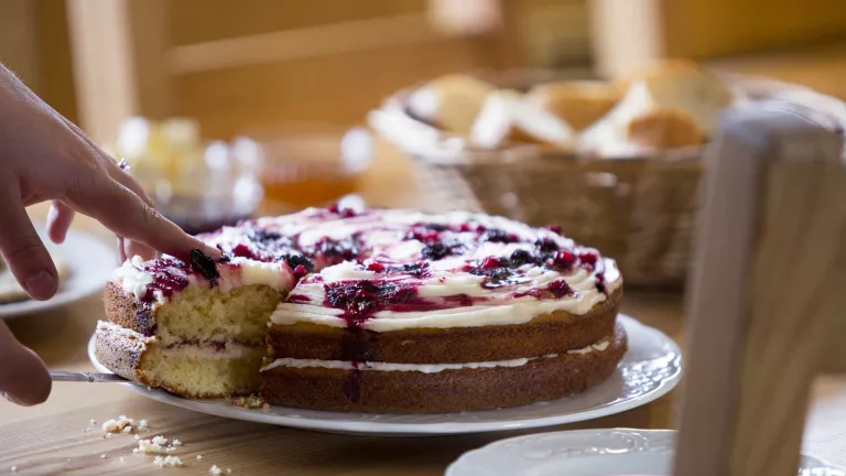 Freshly-made cake