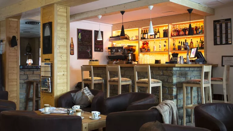 The bar area