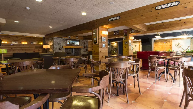 The spacious bar