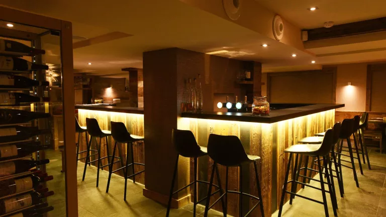 The hotel bar
