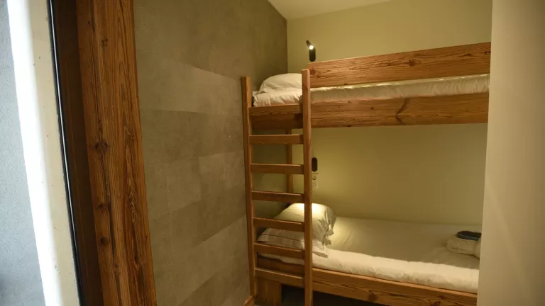The bunk area in a family room