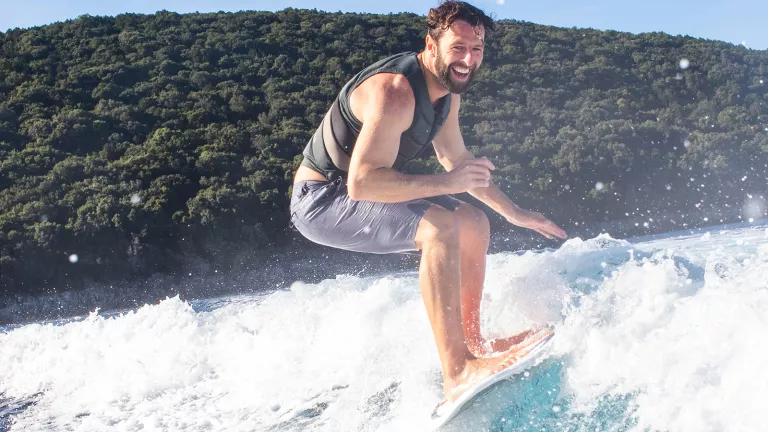 wakesurfing