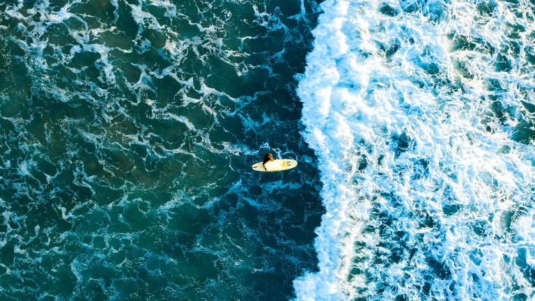 surfing at La Pared