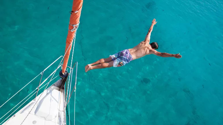 The beautiful, clear water in the Ionian