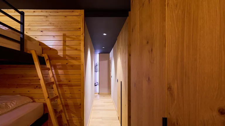 Bunks in a recently refurbished family room