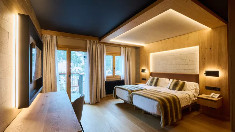 One of our recently refurbished twin or double balcony rooms