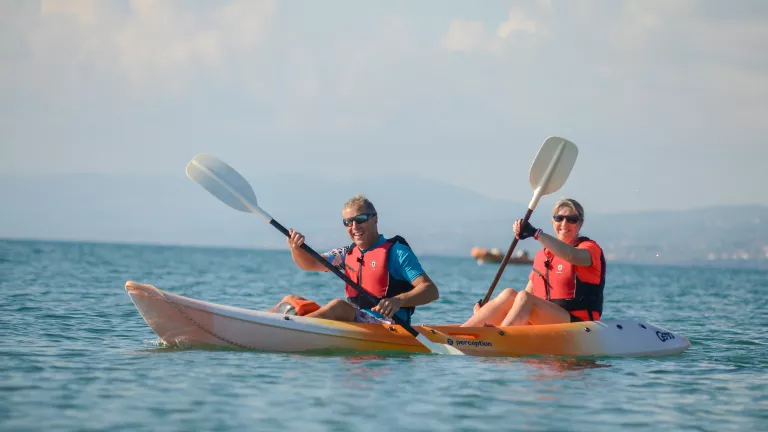 Kayaking fun at Buca Beach Club