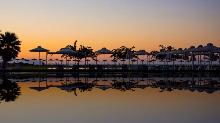 Sunset views at Messini Beach Club
