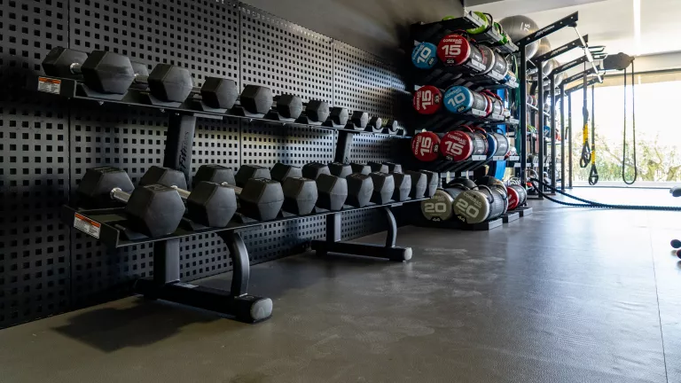 Fitness studio at Buca Beach Club