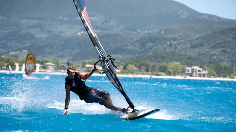 Windsurfing at Cosmos Beach Club