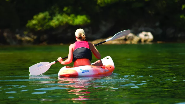 Kayaking around the bay at Neilson x Cook's Club Adakoy