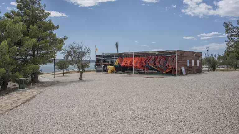 Windsurf racks at Alana Beach Club