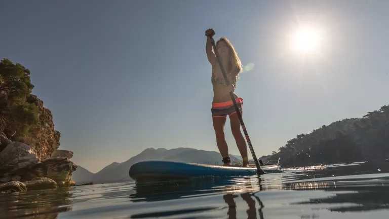 Paddle boarding at Neilson x Cook's Club Adakoy