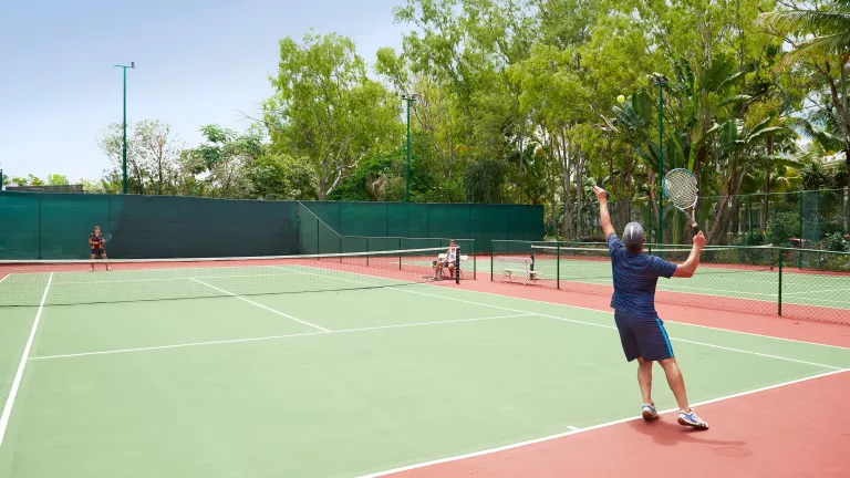 Two tennis courts and four pickleball courts at Neilson x The Ravenala Attitude