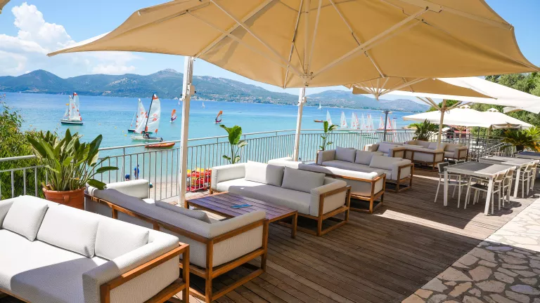 Beach bar at Vounaki Beach Club