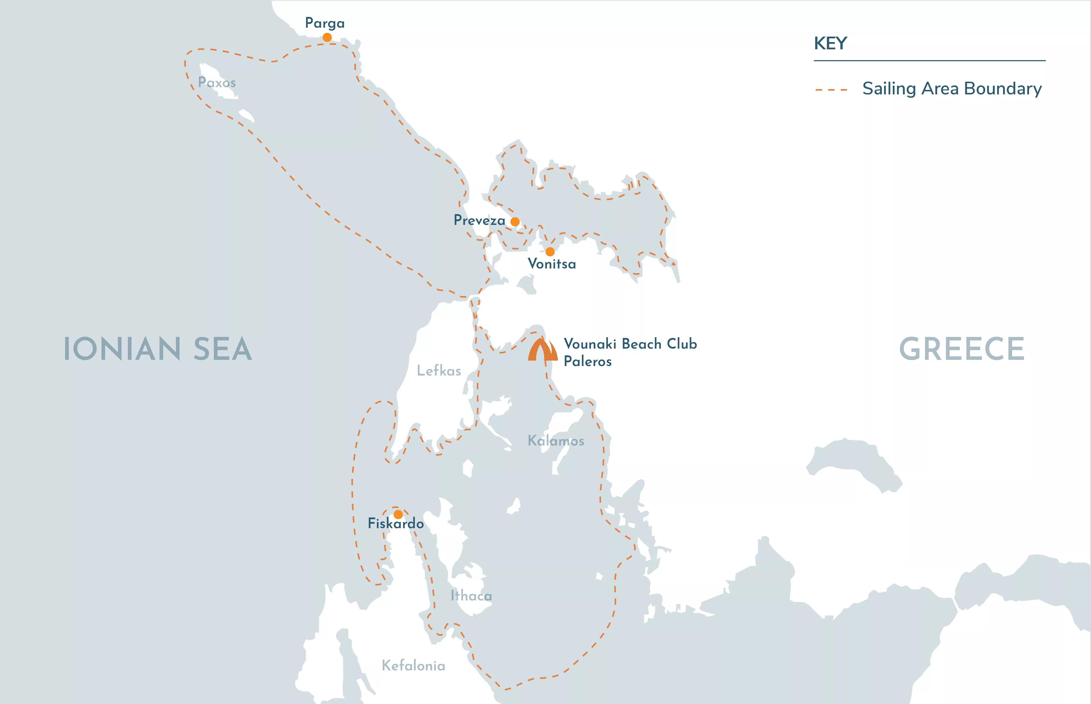 Bareboat Flotilla map