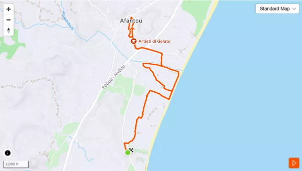 Afandou Olive Groves cycling route