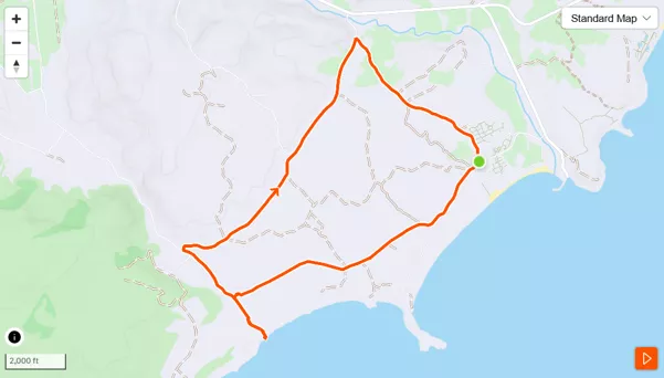 Plimiri Beach Loop Rhodes Mountain Biking Route