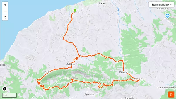 Profitis Ilias Mountain Biking Route