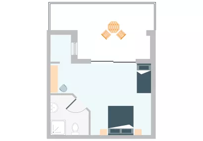 DOUBLE OR TWIN ROOM WITH EXTRA BED