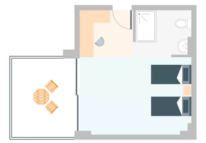 GARDEN TWIN ROOM WITH SEA VIEW