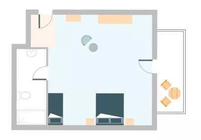 Standard twin or double room
