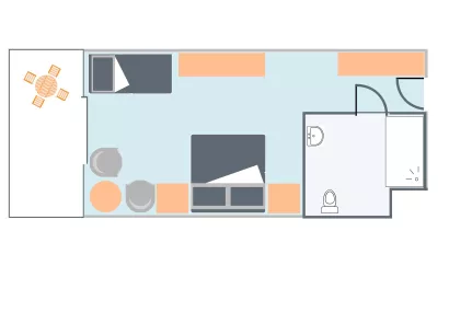 Courtside double or twin room