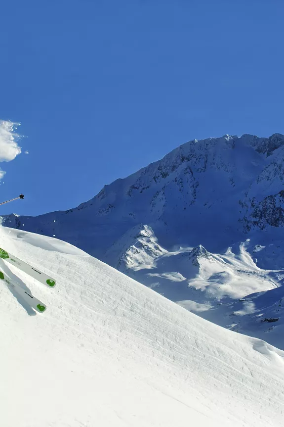 Skier in Les Menuires, France