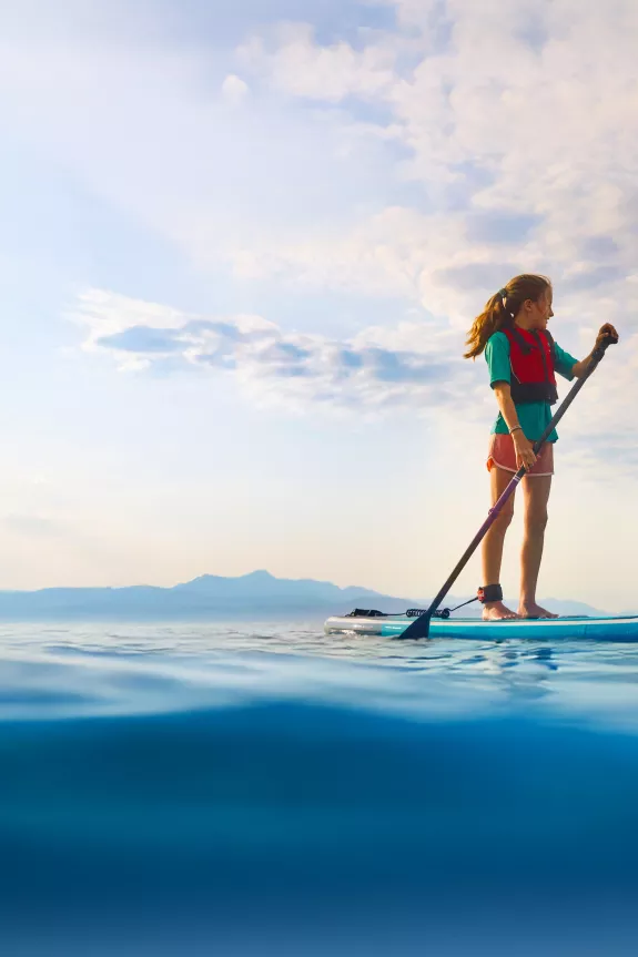 paddle boarding in Greece