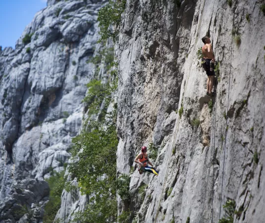 Climbing in the national park