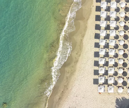 An aerial view of the waterfront at Torre del Barone