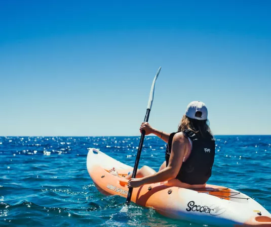 Kayaking in Sardinia.