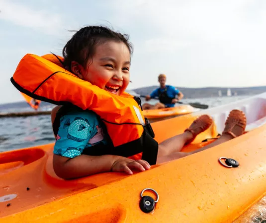 Kids kayaking