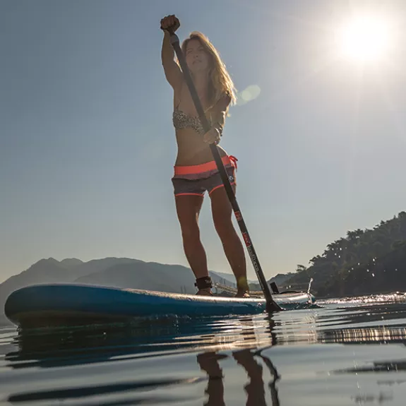 Perfect conditions for paddle boarding