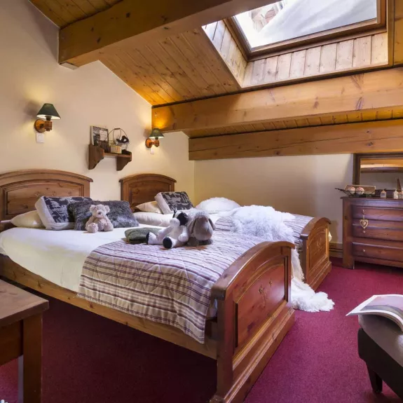 A typical club twin room