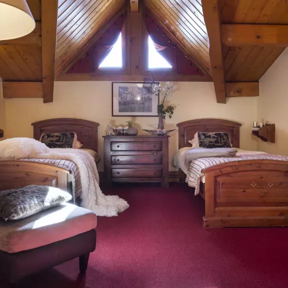A typical club twin room