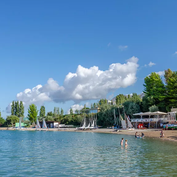 the beach at Airone Beachclub