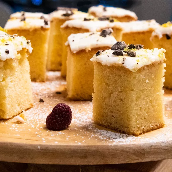 Freshly made afternoon tea and cake