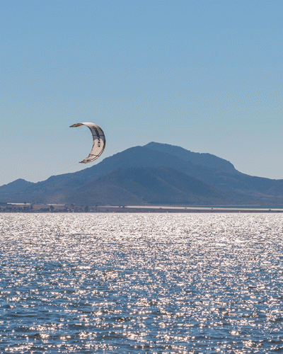 Kitesurfing in La Manga, Spain