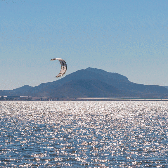 Kitesurfing in La Manga, Spain