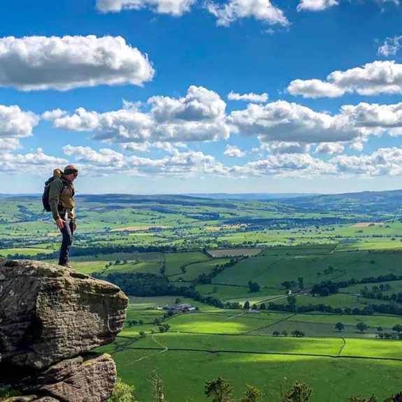 Matt Henderson looking across the valley