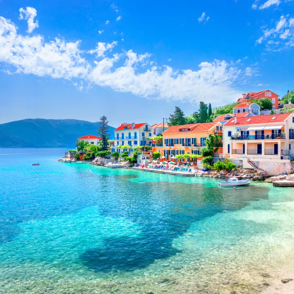 Fiskardo village of the island of Kefalonia