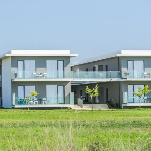 View of the hotel suites at Messini Beach Club