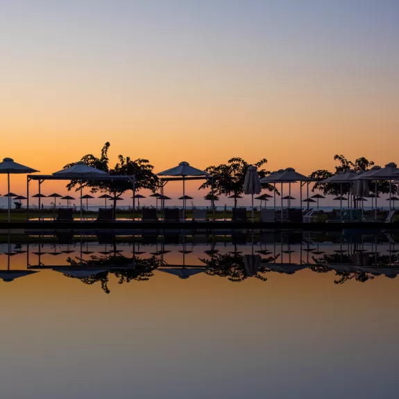 Sunset views at Messini Beach Club