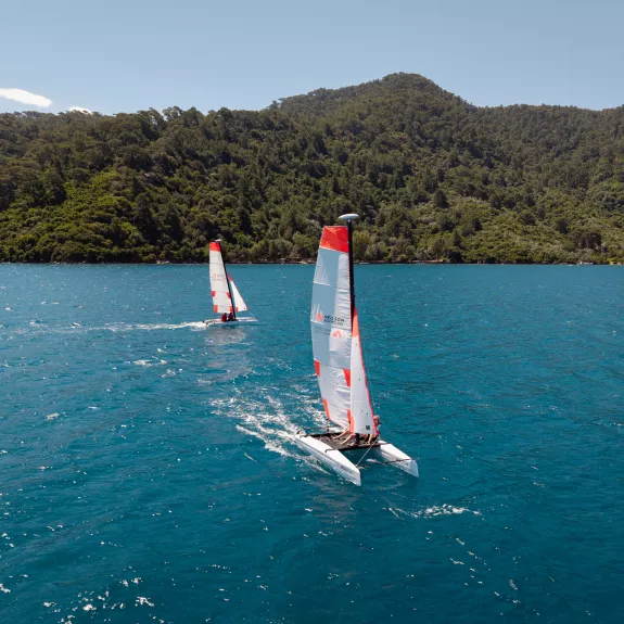Catamaran sailing at Neilson x Mangia's Torre del Barone